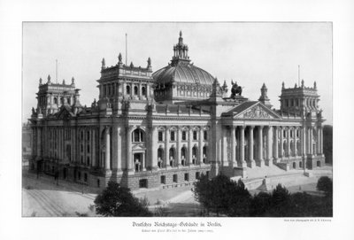 The Reichstag in the Late 19th Century by Unbekannt