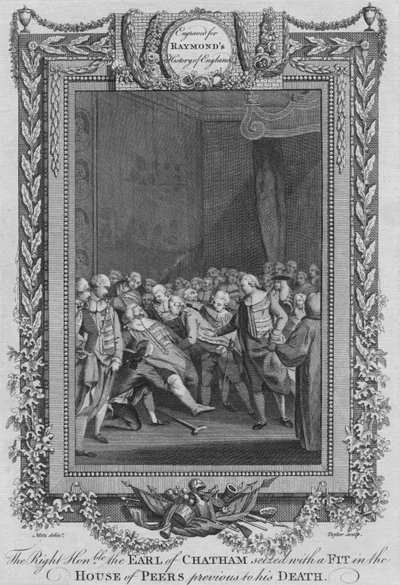 The Right Honourable the Earl of Chatham Seized with a Fit in the House of Peers by Unbekannt