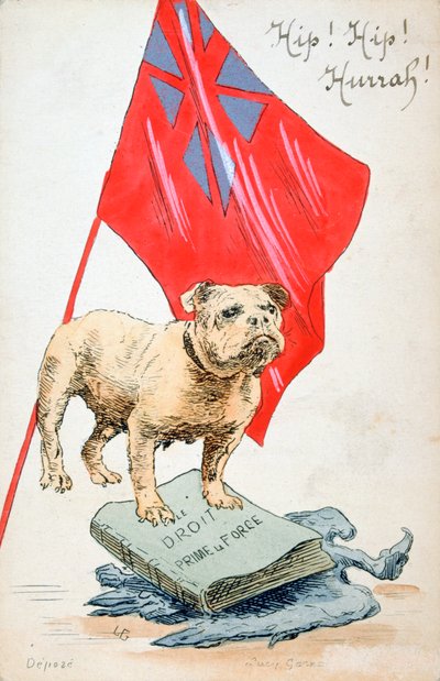 The Right Precedes the Force, French WWI Postcard, 1914-1918 by Unbekannt
