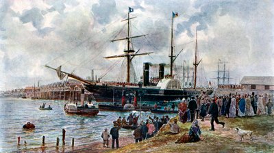 The Ripon Leaving Southampton with Troops for the Crimea, 1904 by Unbekannt