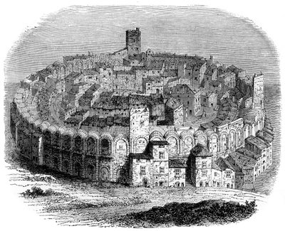 The Roman Arena in Arles, Provence, France by Unbekannt
