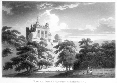 The Royal Greenwich Observatory, Flamsteed House, Greenwich Park, London, c1820 by Unbekannt