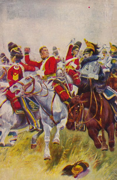 The Royal Scots Greys. The Charge of the Greys at Waterloo by Unbekannt