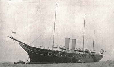 The Royal Yacht leaving Cowes, Isle of Wight, 6 August 1902 by Unbekannt