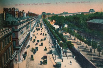 The Rue de Rivoli Looking Towards the Louvre, Paris, c1920 by Unbekannt
