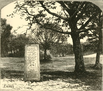 The Rufus Stone in the New Forest, 1890 by Unbekannt