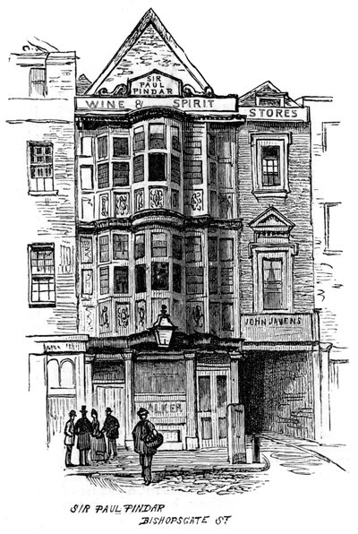 The Sir Paul Pindar public house, Bishopsgate Street, London by Unbekannt