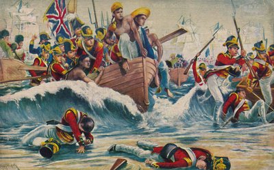 The Somerset Light Infantry. The Desperate Landing at Aboukir Bay, 1801 by Unbekannt
