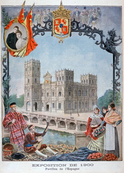 The Spanish Pavilion at the Universal Exhibition of 1900, Paris by Unbekannt