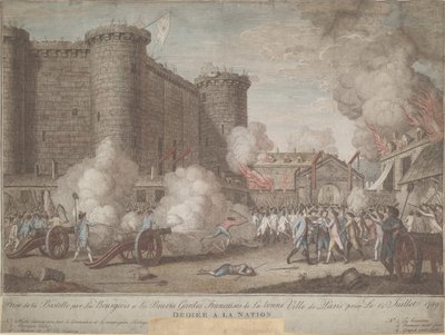 The Storming of the Bastille on 14 July 1789 by Unbekannt