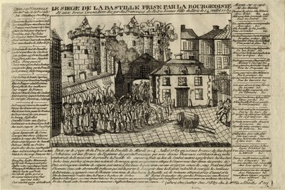 The Storming of the Bastille on 14 July 1789 by Unbekannt