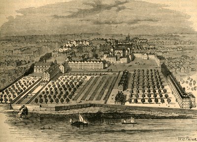 The Temple in 1671. From an old birds-eye view in the inner temple by Unbekannt