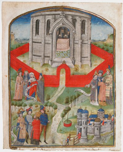 The Temple in Jerusalem, from the Postilla Litteralis Literal Commentary by Unbekannt