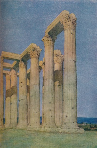 The Temple of the Olympian Zeus at Athens by Unbekannt