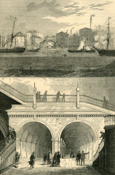The Thames Tunnel as it appeared when originally opened for traffic, c1872 by Unbekannt