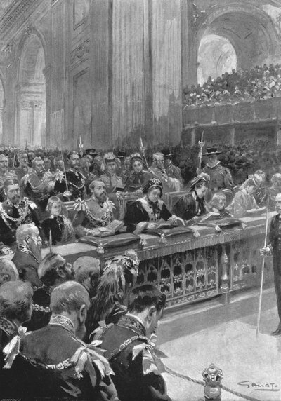 The Thanksgiving Service for the Recovery of the Prince of Wales by Unbekannt