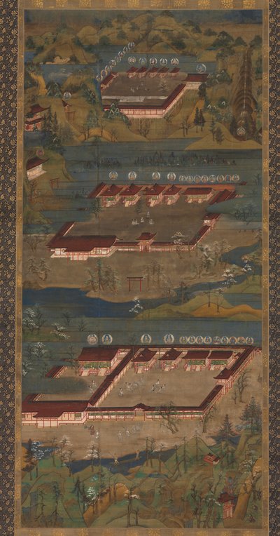 The Three Sacred Shrines at Kumano: Kumano Mandala by Unbekannt