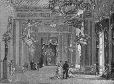The Throne Room, Buckingham Palace, Westminster, London, c1875-1878 by Unbekannt