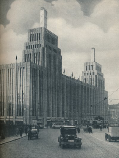 The Tower-Flanked Mass of the Karstadthaus Built in a Working-Class District, c1935 by Unbekannt