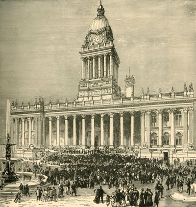 The Town Hall: An Open-Air Band Performance, 1898 by Unbekannt