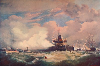 The Turret Armour-Clad Ship Devastation at Spithead by Unbekannt