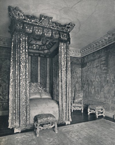 The Venetian Ambassadors Room at Knole. The Bedstead Made for James I, The Chair and Stools by Unbekannt
