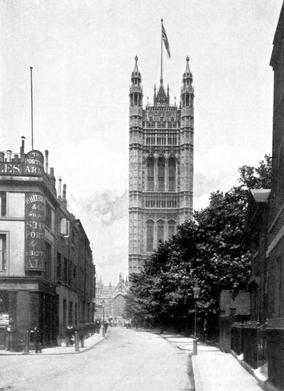 The Victoria Tower, Palace of Westminster, London by Unbekannt