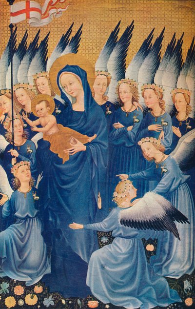 The Virgin and Child with Angels: Leaf of the Wilton Diptych, c1395 by Unbekannt