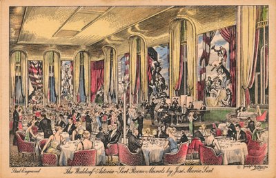 The Waldorf Astoria, Sert Room, Murals by Jose Maria Sert c1930s by Unbekannt