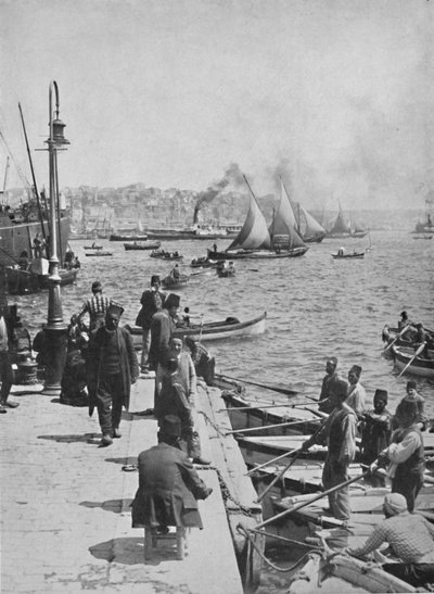 The Waterfront of Stamboul, with Pera in the Distance, 1913 by Unbekannt