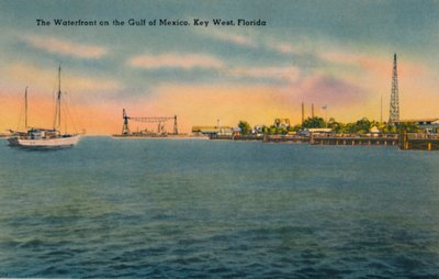 The Waterfront on the Gulf of Mexico, Key West, Florida, c. 1940s by Unbekannt