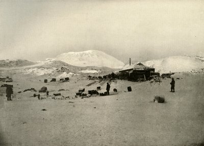 The Winter Quarters. With Mount Erebus in the Background, c1908-1909 by Unbekannt