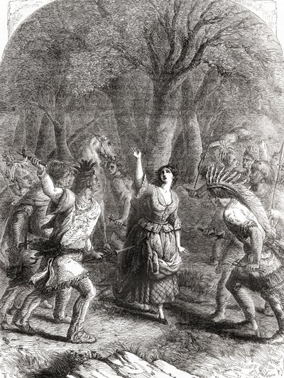 The abduction and later murder of Jennie aka Jane McCrea by Indians in 1777 during the American Revolutionary War by Unbekannt
