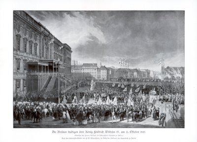 The Accession to the Throne of Frederick William IV of Prussia, 15 October 1840 by Unbekannt