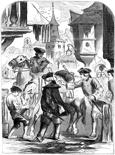 The arrest of Charles Belleisle at Elbingerode, Germany, 1744 19th century by Unbekannt