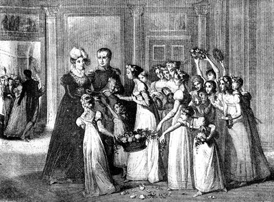 The arrival of Marie-Louise in Compiègne, France by Unbekannt