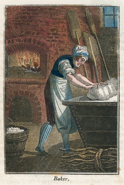 The Baker Kneading Dough on the Lid of a Flour Bin by Unbekannt