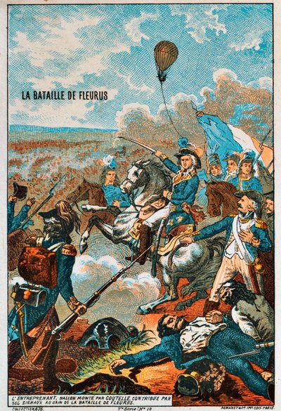 The Balloon Entreprenant, Flown by Coutelle, at the Battle of Fleurus, 1794-1890s by Unbekannt