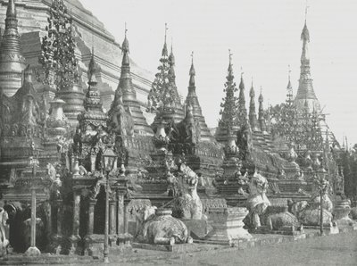 The Base of the Grand Pagoda, Rangoon, Burma by Unbekannt