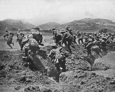 The beginning of an advance on the Turkish positions by Unbekannt