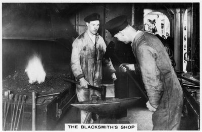 The blacksmiths shop on board the battleship HMS Nelson by Unbekannt