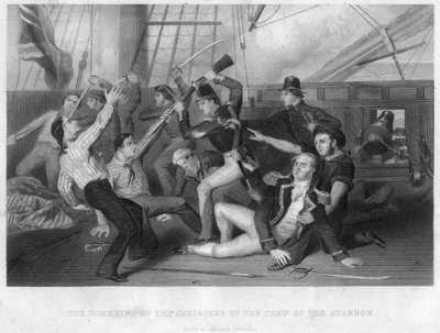 The Boarding of HMS Chesapeake by the Crew of HMS Shannon, 1813 by Unbekannt