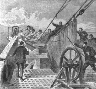 The Breaking of the Atlantic Cable on Board the Great Eastern, August 2, 1865 by Unbekannt