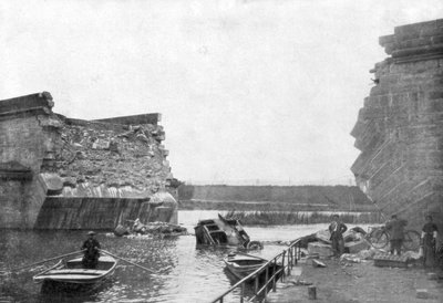 The bridge at Trilport, 1st Battle of the Marne, France, 5-12 September 1914 by Unbekannt