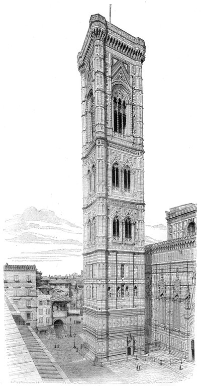 The Campanile of the Basilica of Santa Maria del Fiore, Florence, Italy by Unbekannt