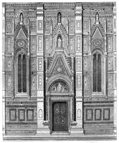 The canonical gate of the Basilica of Santa Maria del Fiore, Florence, Italy, 1882 by Unbekannt