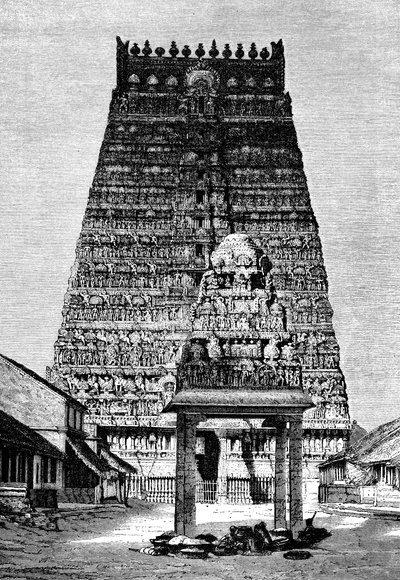 The Chief Gopura of the Temple at Kumbakonam, India by Unbekannt