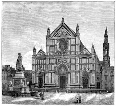 The Church and Piazza of Santa Croce Basilica, Florence, Italy by Unbekannt