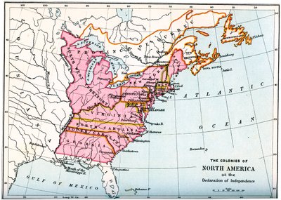 The colonies of North America at the declaration of independence by Unbekannt