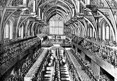The Coronation Ceremony of James II in Westminster Hall, London, 1685 c1905 by Unbekannt